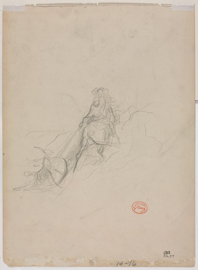 Luonnos metsästyspaikasta, n. 1868. tekijältä Gustave Dore