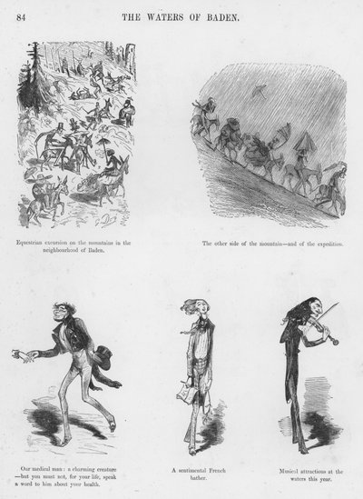 Gustave Doren humoristisia ja groteskeja luonnoksia (kaiverrus) tekijältä Gustave Dore
