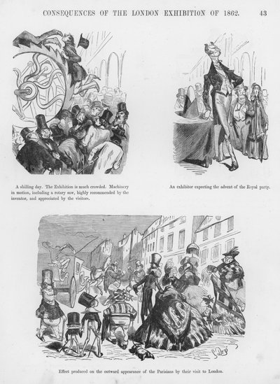 Gustave Doren humoristisia ja groteskeja luonnoksia (kaiverrus) tekijältä Gustave Dore