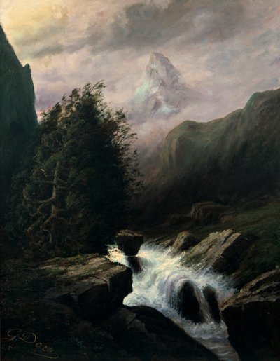 Myrsky Cervin-vuorella, 1800-luku. tekijältä Gustave Dore