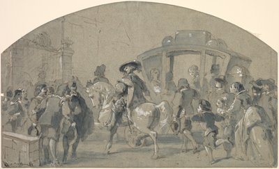 Street Scene recto, Sketches verso, c. 1848-49. tekijältä Gustave Dore