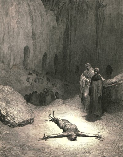 Tuo lävistetty henki... oli hän, joka antoi fariseusten neuvoston, vuodelta 1890. tekijältä Gustave Dore