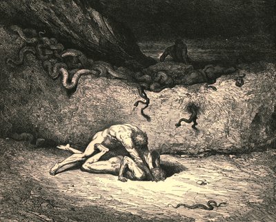Tuo ilmakehä on Schicchi, satunnaisten ilkikuristen tuulella hän edelleenkin vihastaan, c1890. tekijältä Gustave Dore