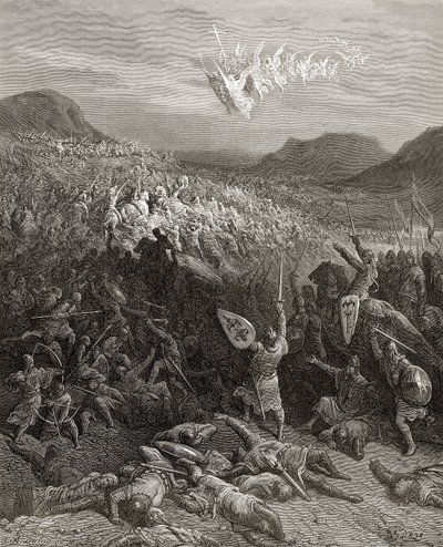 Nikean taistelu vuonna 1097, kuvitus Bibliotheque des Croisadesista, J-F. Michaud, 1877 tekijältä Gustave Dore