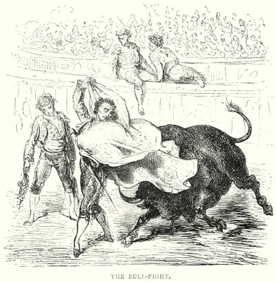 Härkätaistelu (kaiverrus) tekijältä Gustave Dore