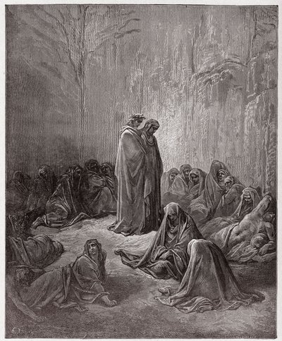 Jumalallinen komedia (La Divina Commedia, La Divine Comedie), Purgatorio, Canto 13: Kateellisten sielut - Dante Alighieri (1265-1321) - Kuvitus Gustave Dore (1832-1883) tekijältä Gustave Dore