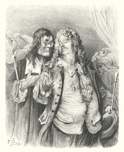 La Fontainen sadut: Fontaine: Lääkärit (kaiverrus) tekijältä Gustave Dore