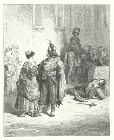 La Fontainen sadut: Fontaine: Kaksi kananpoikaa (kaiverrus). tekijältä Gustave Dore