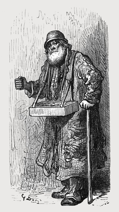 Tulitikkujen myyjä, 1872. tekijältä Gustave Dore
