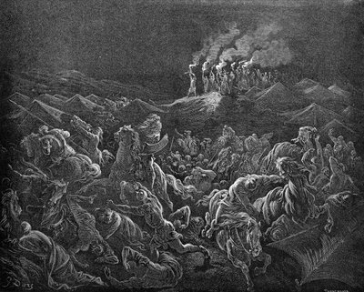 Midianilaiset pakenivat - Raamattu tekijältä Gustave Dore