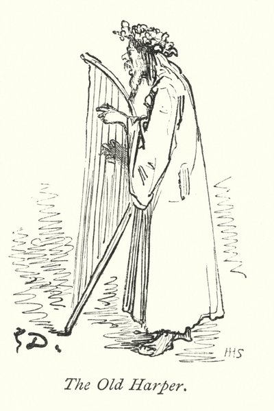 The Old Harper (kaiverrus) tekijältä Gustave Dore