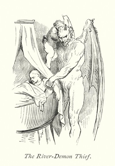 Joen demonivaras (kaiverrus) tekijältä Gustave Dore