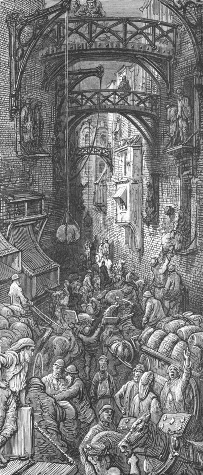 "The Tide of Business in the City", 1872. tekijältä Gustave Dore