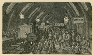 Työmiesjuna (kaiverrus) tekijältä Gustave Dore