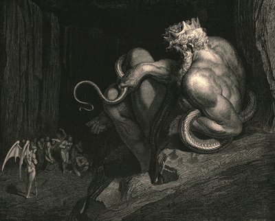 Siellä Minos seisoo, c1890. tekijältä Gustave Dore