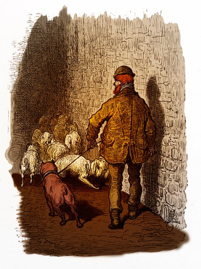 Gustave Dorén viktoriaaninen London Docks -kaiverrus tekijältä Gustave Dore