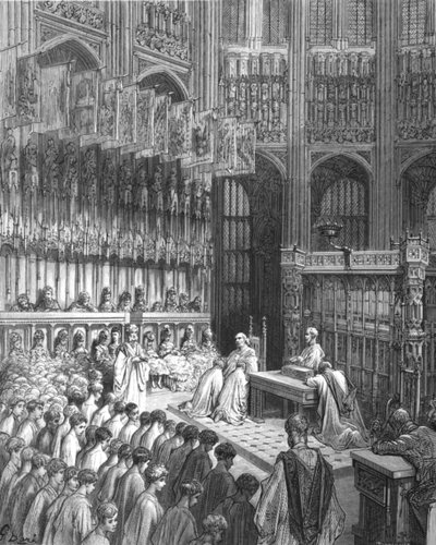 "Westminster Abbey - Confirmation of Westminster Boys", 1872. tekijältä Gustave Dore