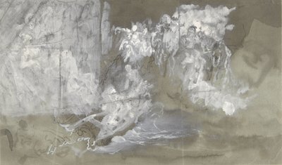 Pilvi, jossa hahmot kelluvat tekijältä Gustave Dore