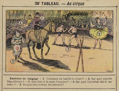 Au cirque (väri litho) tekijältä Gustave Fraipont
