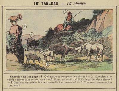 La chevre (väri litho) tekijältä Gustave Fraipont