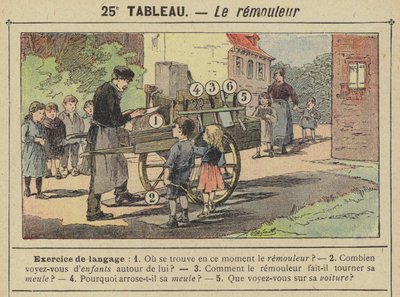 Hiomakone (väri litho) tekijältä Gustave Fraipont