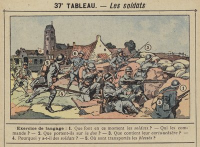 Els soldats (colour litho)finlandès tekijältä Gustave Fraipont