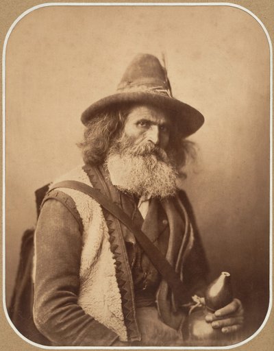 [Italialainen katumuusikko], n. 1856. tekijältä Gustave Le Gray