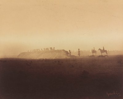 Ratsuväen manööverit, Camp de Châlons, 1857 (kuva) tekijältä Gustave Le Gray