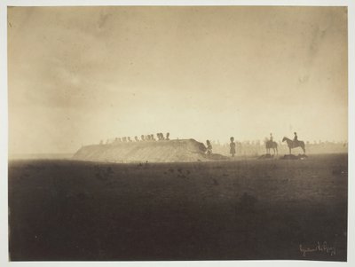 Chalons Campment: Manööverit 3. lokakuuta Camp de Châlons: liikkeet 3. lokakuuta 1857. tekijältä Gustave Le Gray