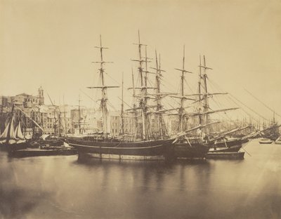 Laivat satamassa, Sète tekijältä Gustave Le Gray