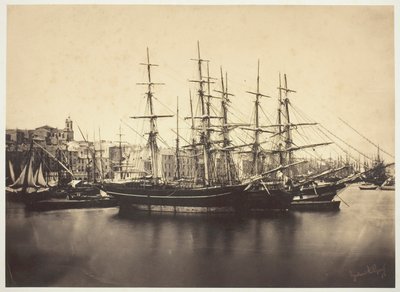 Laivat Sèten satamassa tekijältä Gustave Le Gray