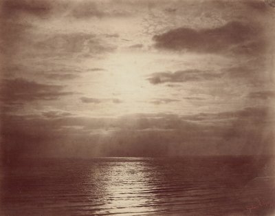 Aurinkovaikutus pilvissä-valtameressä, 185657. tekijältä Gustave Le Gray