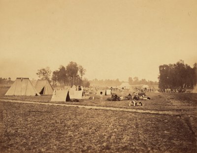 [Teltat ja sotilasvarusteet, Camp de Chalons] tekijältä Gustave Le Gray