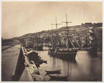 Sète-Mediterraneanin satama ja kaupunki (Port et Ville de Sète-Mediterranée) tekijältä Gustave Le Gray