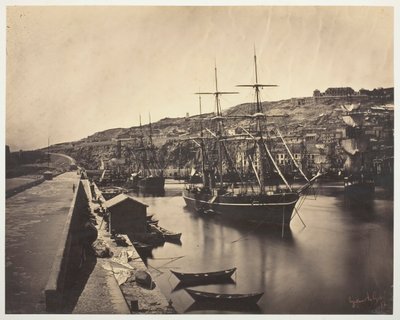 Sète-Mediterranean satama ja kaupunki Port et Ville de Sète-Mediterranée, 1857. tekijältä Gustave Le Gray