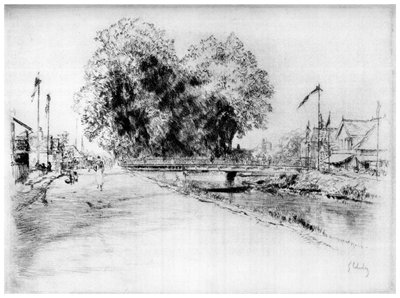 Canal a Troyes, c1880-1930 1924 tekijältä Gustave Leheutre