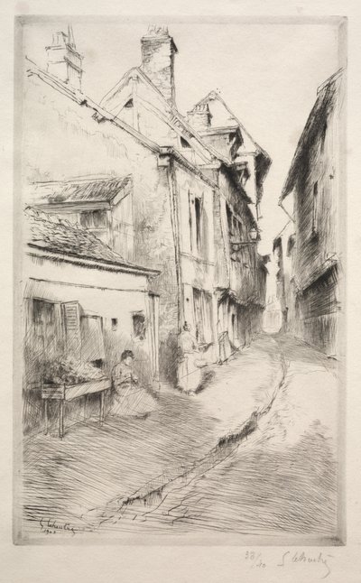 Koulukatu Troyesissa tekijältä Gustave Leheutre
