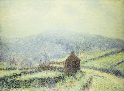Hoar Frost Huelgoatissa, Finisteressä; Valkoinen hyytelö, jossa on Huelgoat Finistere, 1903 tekijältä Gustave Loiseau