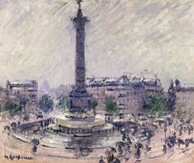 Pariisi, Place de la Bastille, noin 1922 tekijältä Gustave Loiseau