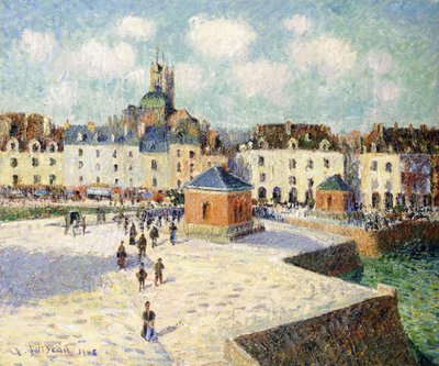 Dieppen laituri Sunlightissa, 1905 tekijältä Gustave Loiseau