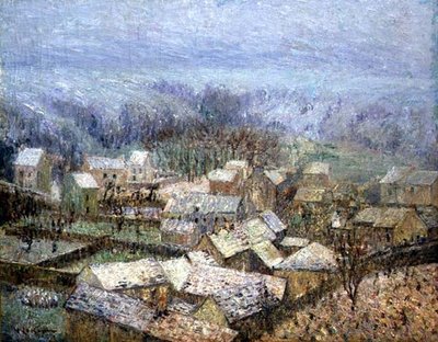 Talvi Pontoisessa (öljy kankaalle) tekijältä Gustave Loiseau