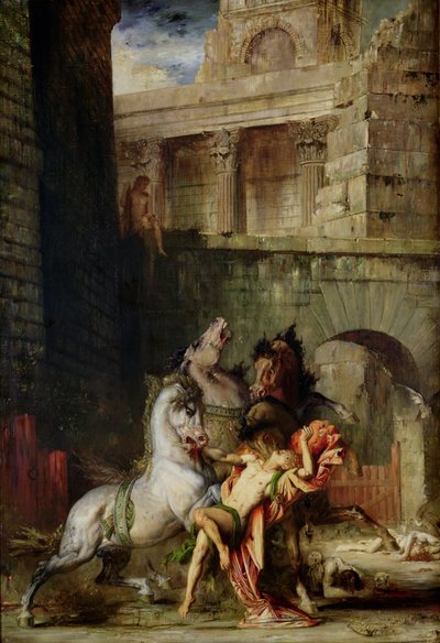 Si Diomedes ay Kinain ng kanyang mga Kabayo, 1865 finn tekijältä Gustave Moreau