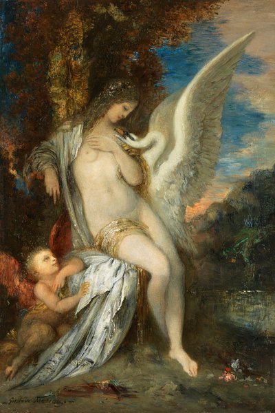 Gustave Moreau Leda n. 1875 tekijältä Gustave Moreau