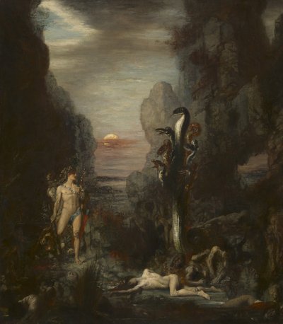 Hercules ja Lernaean Hydra, 1875-76 tekijältä Gustave Moreau