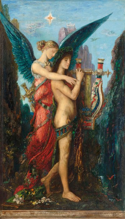 Hesiodos ja muusa tekijältä Gustave Moreau