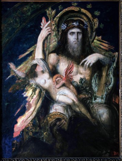 Gustave Moreaun Jupiter (Zeus) ja Semelé (räjäytys). tekijältä Gustave Moreau