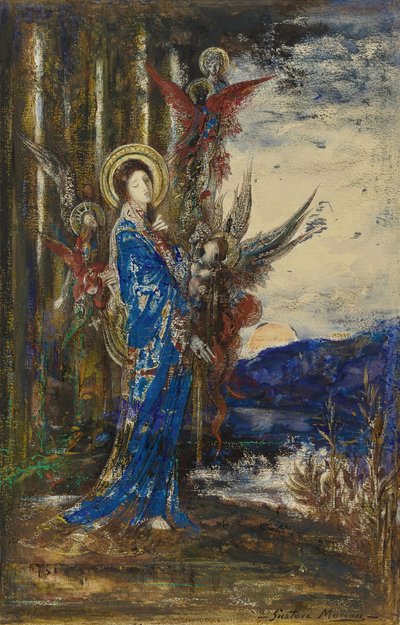 ""todisteet"" Gustave Moreaun akvarelli (1826-1898) Yksityinen kokoelma tekijältä Gustave Moreau
