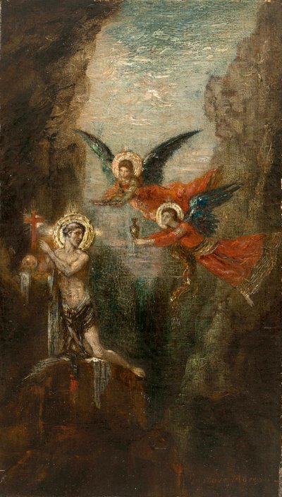 Moreau - Pyhimys erämaassa, noin 1879 tekijältä Gustave Moreau