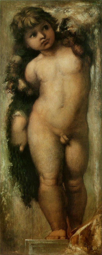 Putto Rafaelin mukaan. Rafaelin Putton kopio Rooman Pyhän Luukkaan akatemiasta. tekijältä Gustave Moreau
