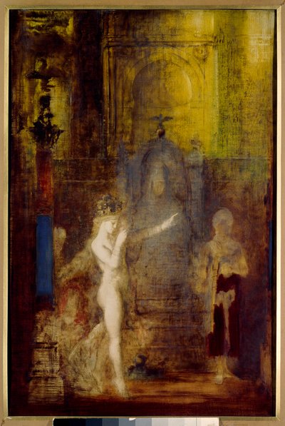 Salome tanssimassa Heroden edessä Salome tanssii Heroden juhlasalissa. Korkealla valtaistuimella istuva Herode kiehtoo taikurin kauneutta. Gustave Moreaun (1826-1898) maalaus tekijältä Gustave Moreau